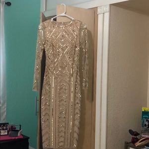 beautiful gold zip up dress